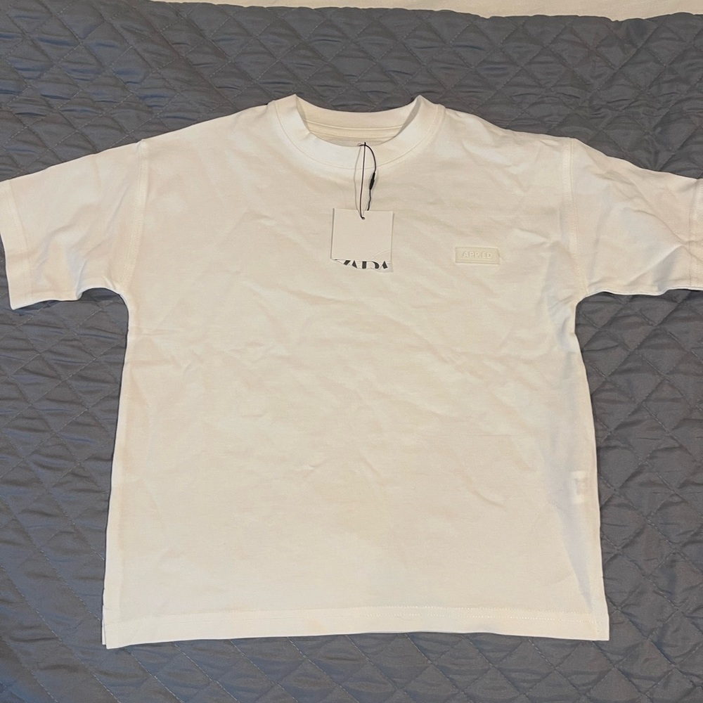 Zara Cream Logo Tee